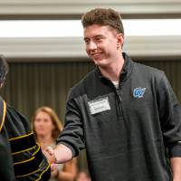 student accept award